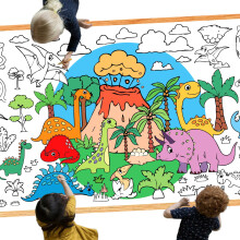 Dinosaur Giant Farvel?gningsplakat 30 x 72 Tommer Stor DIY Dinosaurer Farvel?gning Dug Dinosaurer Farvel?gning Bordd?kning Dinosaur tema Color-in