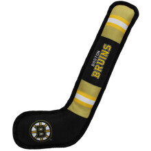 Pets First Dog Toy Tough Nylon with Inner Squeaker Licensed by NHL Boston Bruins Hockey Stick Toy for Dogs & Cats. Play Hockey with Your Pet with This