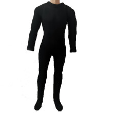 SSbeauty M 1/6 Mnnliche Figur Kleidung Langrmliger Body Untermantel Overall Stoff fr 12'' Actionfigur Puppenkleidung (Schwarz)