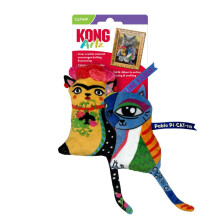 KONG Artz Cats - Crackling Cat Toys met Catnip, Lint en Staart (Kahlo/Picasso)