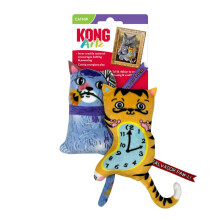 KONG Artz Cats - Ritselende Katten Speeltjes met Catnip, Lint en Staart (Dali/Van Gogh)