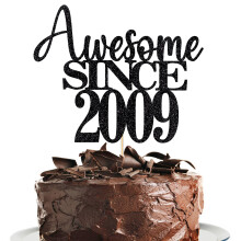 16. Awesome siden 2009 Cake Topper Cheers to 16-?rs f?dselsdag Kage V?lg 16 Fantastisk kagedekoration til tillykke med 16-?rs f?dselsdagsfest Kag