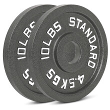 Olympische Hantelscheiben aus Gusseisen  Freihanteln mit 2-Zoll-Loch und rostfreier Hammerschlagoberflche  Ideal fr Krafttraining, Crossfit-A