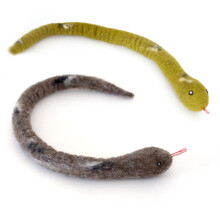 Glaciart One Filt Cat Snake Toy - Mjuk luddig berikning 100 % naturlig ull - Interactive Catnip Play Cat Toy Set - Sker fr husdjur Icke-AZO-fr