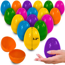 stargo 50 pakke - p?ske?g 3.2 store plast?g, der er tomme og kan fyldes op til p?ske?gsjagtfesten Favor Surprise Egg Lyse flerfarvede ?g