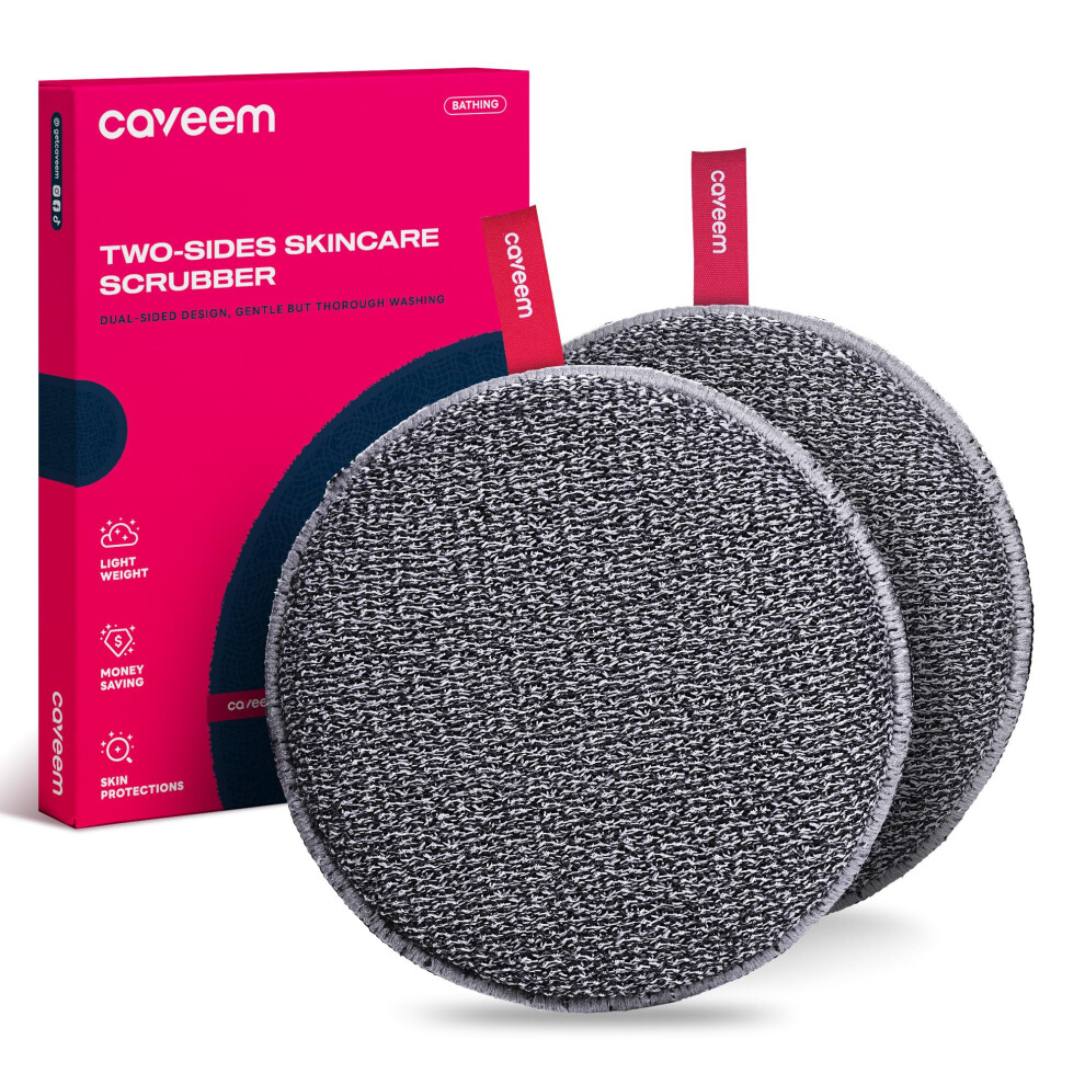 Caveem Exfoliating Body Scrubber Bath And Body Scrub Buffer Body Exfoliator For Remove Dead Skin Gentle And Rough Lightweight Sponge For Shower (2