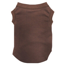 Petitebella Plain Single Color Puppy Dog Shirt (Brown  Large)
