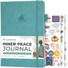 Clever Fox Inner Peace Journal - Guidet stress- og angstreliefjournal med opfordringer - Notesbog til helbredelse og selvopdagelse til kvinder og