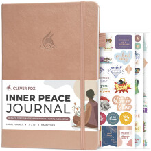 Clever Fox Inner Peace Journal - Guidet stress- og angstrelief-journal med opfordringer - Notesbog til helbredelse og selvopdagelse til kvinder o