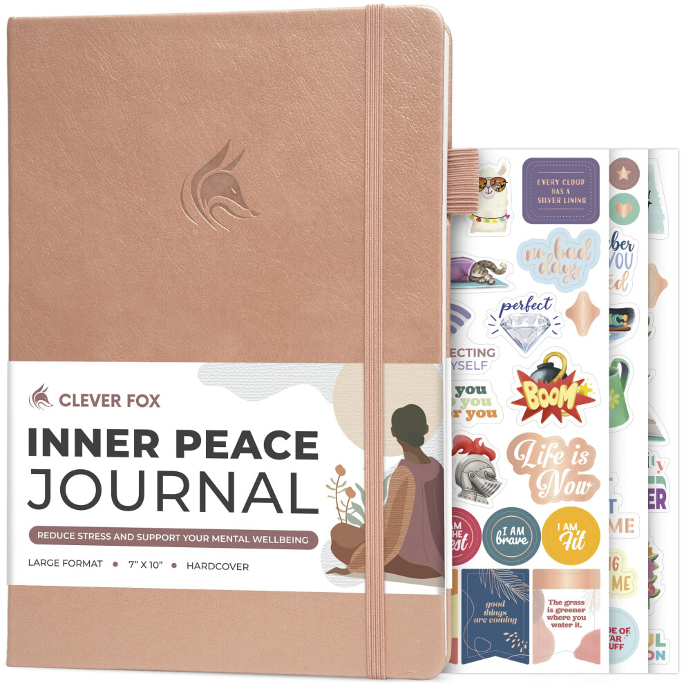 Clever Fox Inner Peace Journal - Guided Stress & Anxiety Relief Journal with Prompts - Healing & Self-Discovery Notebook for Women & Men (Rose Gold)-image-OPC-PHFNFVN-NEW