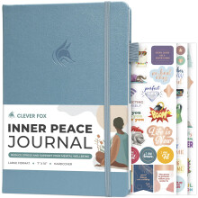 Clever Fox Inner Peace Journal - Guidet stress- og angstreliefjournal med opfordringer - Notesbog til helbredelse og selvopdagelse til kvinder og