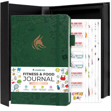 Clever Fox Fitness- und Ernhrungstagebuch Premium  Gefhrter tglicher Workout-Mahlzeiten- und Gewichtsverlust-Tracker fr Frauen und Mnner  Trai