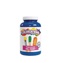 Coloraciones Pintura de gel Azulescente Azul 16 oz Pintura segura no txica Pintura de gel Pintura para pintura lavable Pintura para dedos para nios