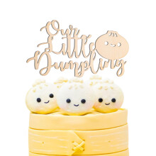MUWEOL Lille Dumpling Tr?kage Topper - Baby Shower Fest Decor Dumpling tema Festartikler