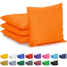 GoSports Set di 4 Sacchetti Bean Bags Cornhole - Regolamentari per Tutte le Condizioni - Arancio Classico