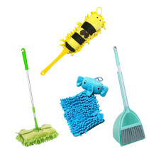 Xifando Kid's Reng?ringsv?rkt?j s?t - 5 stk. Inkluderer moppekost St?vspande B?rsteh?ndkl?de