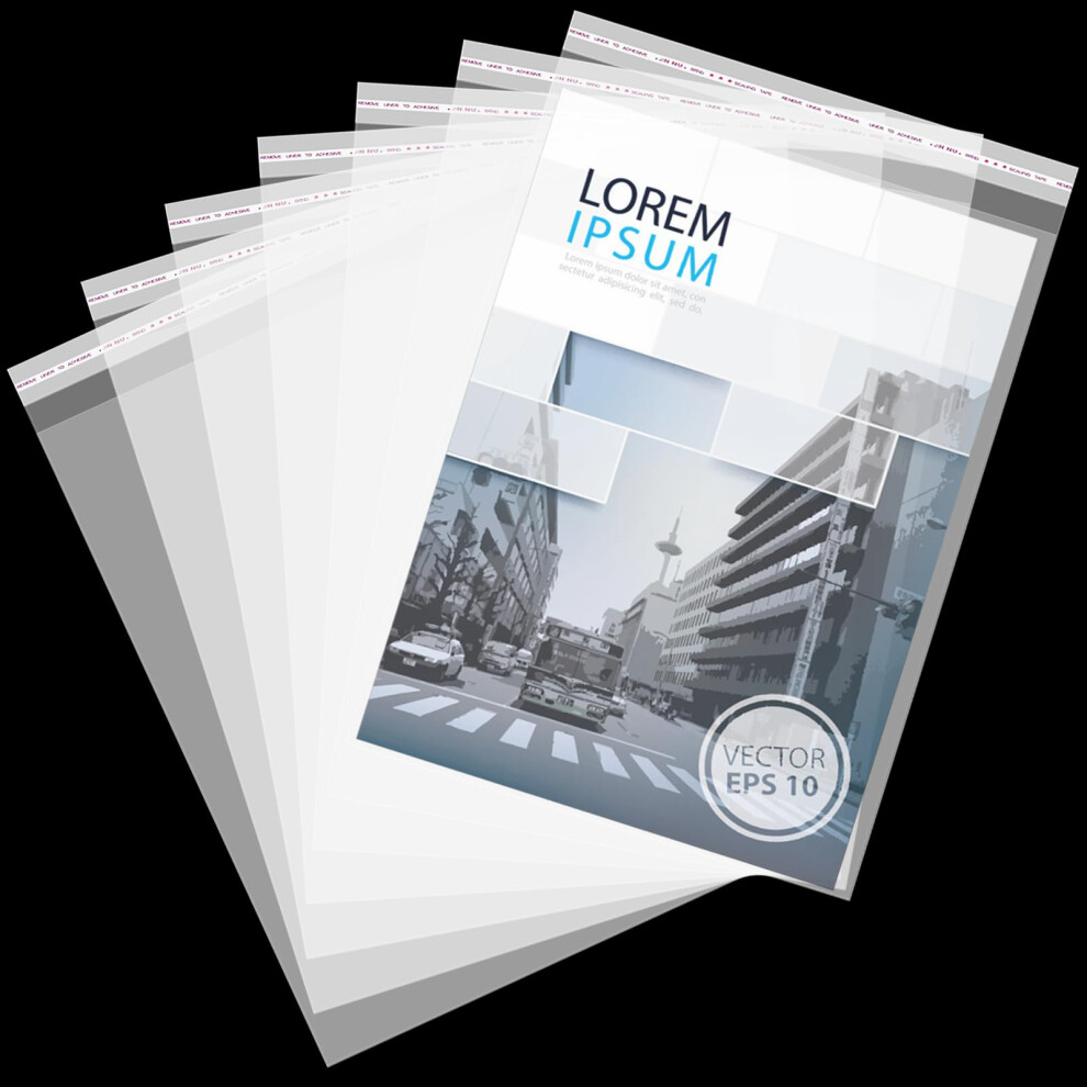 Aubeco 120PCS 9X12 Pouces Sacs De Cellophane Transparent Sacs Violoncelle Auto-Scellant Sacs Pour V Tements De Chemises Pantalons Aliments-image