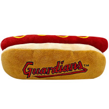 MLB Cleveland Guardians Plush Dog Toys - Stadium Theme Snacks - Cutest Plush HOT-Dog Toy for Dogs & Cats with Inner Squeaker & Premium Embroidery