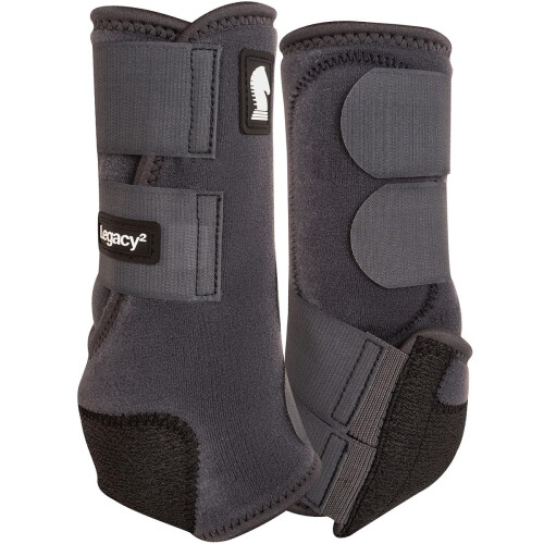 Classic Equine Legacy2 Support Boots Front (Medio di carbone)
