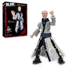 BLDR Ryomen Sukuna Buildable Action Figure Construction Set - 9.5-Inch Articulated Constructible Figure with 341 Pieces (0038)