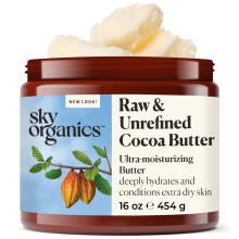 Sky Organics Cacaoboter voor Lichaam, 100% Rauw & Ongefilterd, Ultra-Hydraterende Boter
