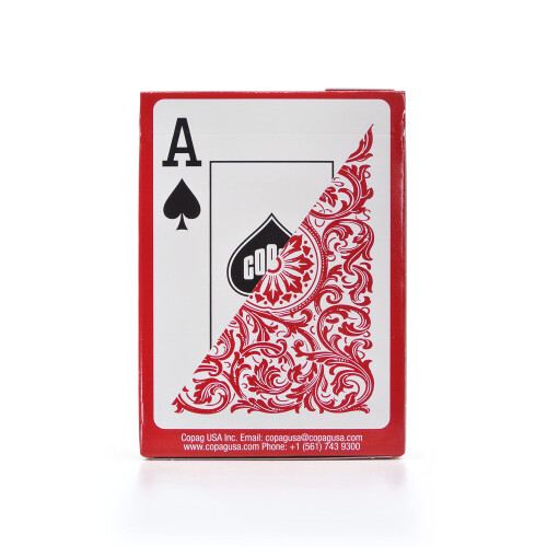 Copag Elite 100% Plastic Playing Cards  Poker Size Jumbo Index Single Deck (Red) 1
