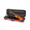 Crossrock 4/4 size Violin Case | ABS Molded Hardshell with Interior Compartment  2 Bow Holders  Security Lock  and Detachable Straps-Red (CRA860V 2