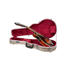 Crossrock F-Style Mandolin Case | ABS moul  la dure avec verrouillage de scurit pieds mtalliques et sangles dtachables-champagne (CRA862MFC