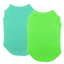 Chol&Vivi Dog Shirt  2pcs Blank Cotton Shirts Fit for Extra Small to Extra Large Size Dogs  Sleeveless Apparel Soft and Lightweight  Tank Top for