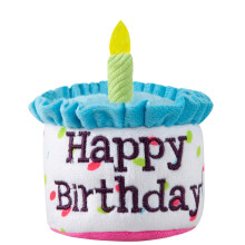 Ushang Pet Dog Birthday Cake Toy Happy Birthday Cake Shaped Squeaky Dog Toys for Medium & Large Dogs Funny Dogs Gifts Plush Dog Party Toys Larg