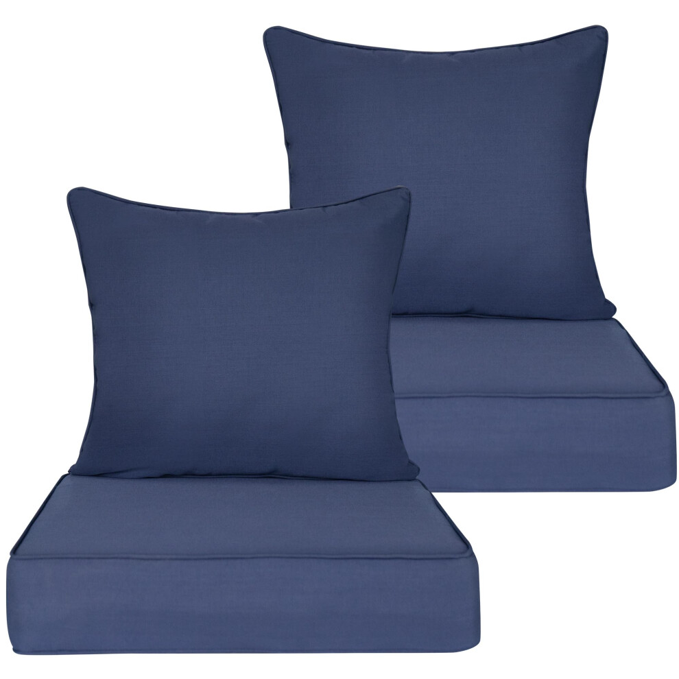 Zupoquk 22X24 Outdoor-Kissen, Outdoor-Sitzkissen-Set, Tiefes Sitzkissen-Set Aus Olefin-Stoff, Terrassenm Bel-Kissen, Tiefes Sitzkissen Und R Cken-image