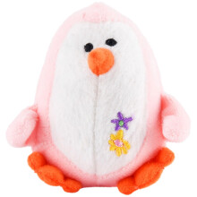 Jeffers Color Plush Penguin Squeaky Toy for Small Dogs Pink 3""""- Cute Safe and Comfy Plush Pet Toy for Puppies Interactive Fun Travel Frien