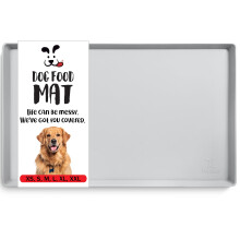 DogBuddy Dog Food Mat - Waterproof Dog Bowl Mat for Food and Water Silicone Pet Feeding Mats for Floors Non-Slip Placemat with High Edges for D