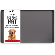 DogBuddy Waterproof Dog Food & Bowl Mat - Rubber w/ Non-Slip Edges XL: 28"""" x 18"""" Shadow