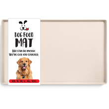 DogBuddy Dog Food Mat - Waterproof Dog Bowl Mat for Food and Water Silicone Pet Feeding Mats for Floors Non-Slip Placemat with High Edges for D