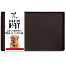 DogBuddy Dog Food Mat - Waterproof Dog Bowl Mat for Food and Water Silicone Pet Feeding Mats for Floors Non-Slip Placemat with High Edges for D