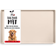 DogBuddy Dog Food Mat - Waterproof Dog Bowl Mat for Food and Water Silicone Pet Feeding Mats for Floors Non-Slip Placemat with High Edges for D
