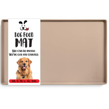 DogBuddy Dog Food Mat - Waterproof Dog Bowl Mat for Food and Water Silicone Pet Feeding Mats for Floors Non-Slip Placemat with High Edges for D