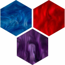 Tokens de recursos C4Labs | Tokens de jogo acrlicos de 90 unidades | 30 de cada cor (vermelho violeta azul) | Hexgono | Coleo Sinfnica