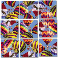 B. Dazzle - Puzzle quadrato da 9 pezzi con mongolfiere - Una sfida avvincente per gli appassionati di puzzle!