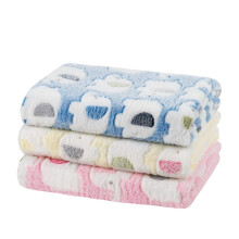 Dono 1 pakke 3 hundetpper Bldt fleece kledyrstppe Varmt sovemtte Poteprint Design Hvalpekillinge-kasttppe Doggy-mtte-tppe til hunde