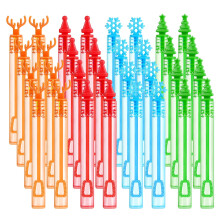 SULOLI 36 Stuks Kerst Bubble Wands, Mini Bubble Wands Feestfavorieten voor Kinderen en Volwassenen