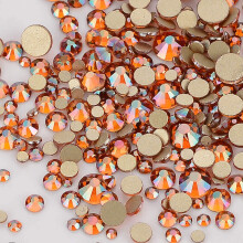 Dowarm 2650 stykker Glas Flad Ryg Krystal Rhinestones Lim Fix 6 St?rrelser 1,5 mm 2 mm 2,8 mm 4 mm 4,8 mm 6,5 mm Ikke Hotfix Flatback krystaller