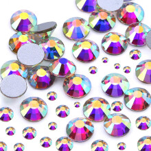 Dowarm 2650 STK Limfiks Flad Ryg Krystal Rhinestones 6 St?rrelser 1,5 mm 2 mm 2,8 mm 4 mm 4,8 mm 6,5 mm Ikke Hotfix Flatback Krystaller L?se ?del