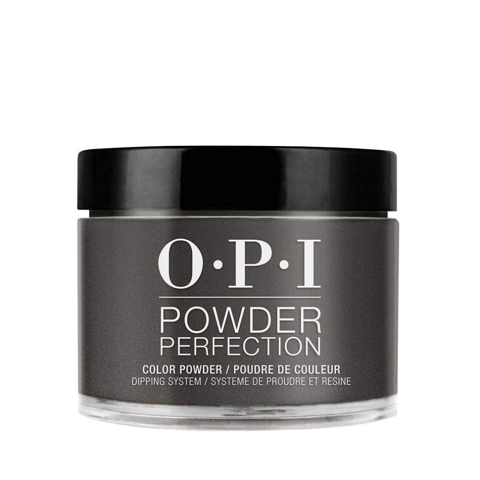 OPI Powder Perfection Black Onyx | Opaque Dark Black Crme Nail Dipping Powder | Acrylic Alternative