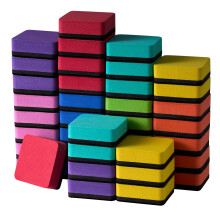 Dry Erase Erasers Eeoyu 40 Pack Magnetic Whiteboard Dry Erasers Chalkboard Cleaner Wiper til brn og klasselrerartikler Hjem og kontor 8 farver