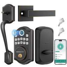 Akagear DS10 Pro blocco della porta d'ingresso senza chiave con manico SET SMART LEBS PORTA FINEST Set di tastella elettronica Electronic Deadbolt Bl