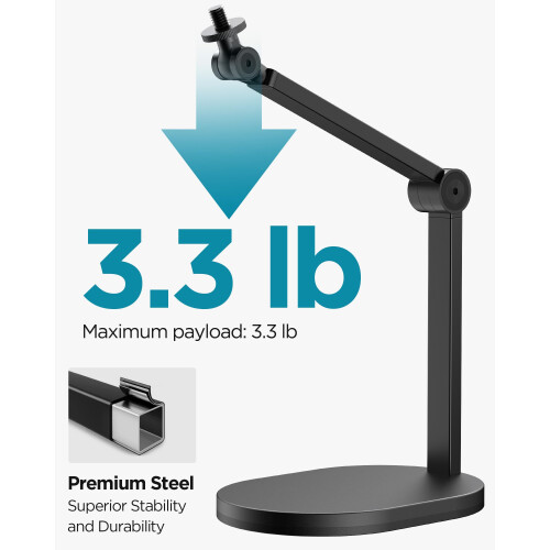 InnoGear Studio Microfoonstandaard, Max Belastbaarheid 3.3 lb Microfoonarm Bureauhouder 1