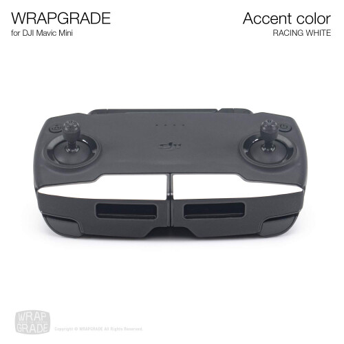 Pele Wrapgrade compatvel com DJI Mavic Mini | Cor de destaque (branco de corrida) 2