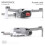 Pele Wrapgrade compatvel com DJI Mavic Mini | Cor de destaque (branco de corrida) 4
